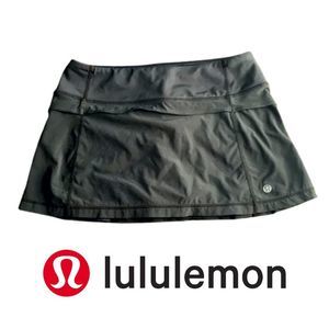 Lululemon Skirt black shorts uncommon style pleated no zip pocket waist band 2